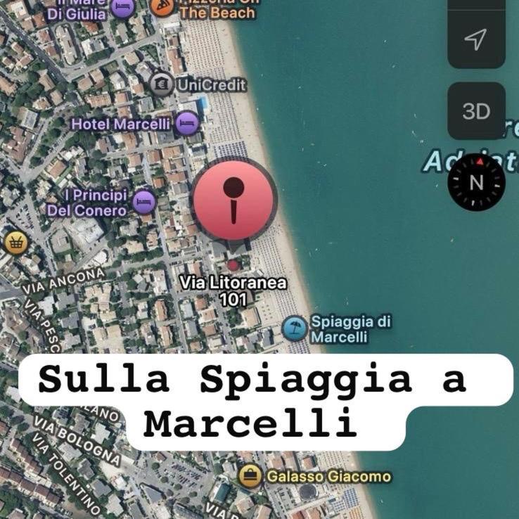 Conero Casa - Marcelli Di Numana In Via Litoranea 101 Sul Mare Vista Spiaggia Con Parcheggio Esclusivo Exterior foto